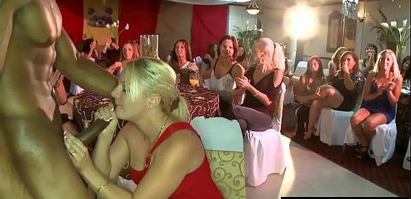  Party babes cocksucking strippers in closeup